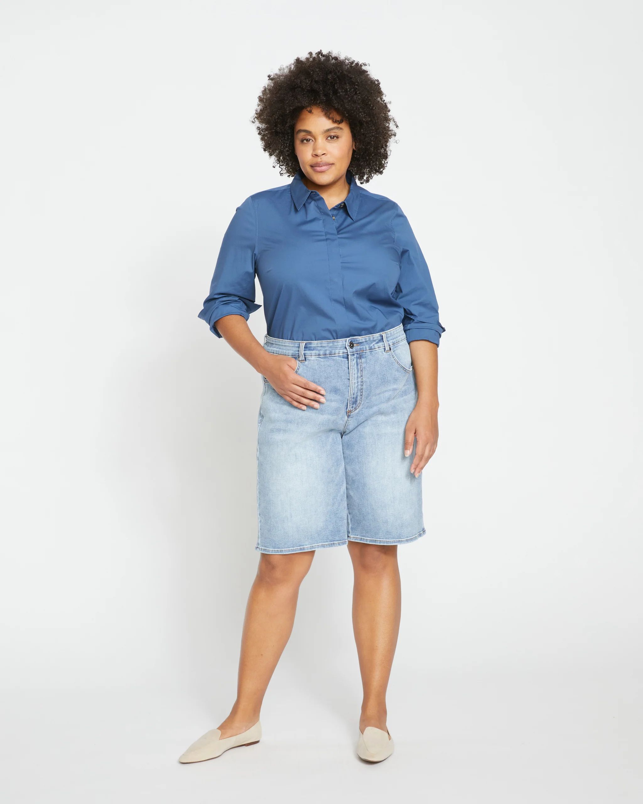 Bae Denim Shorts - New Wave Blue | Universal Standard