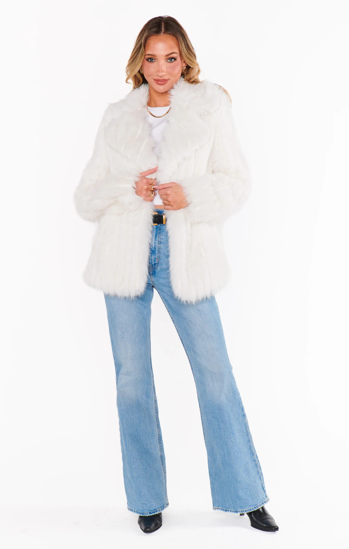 Salt Lake Fur Coat ~ White Faux Fur | Show Me Your Mumu