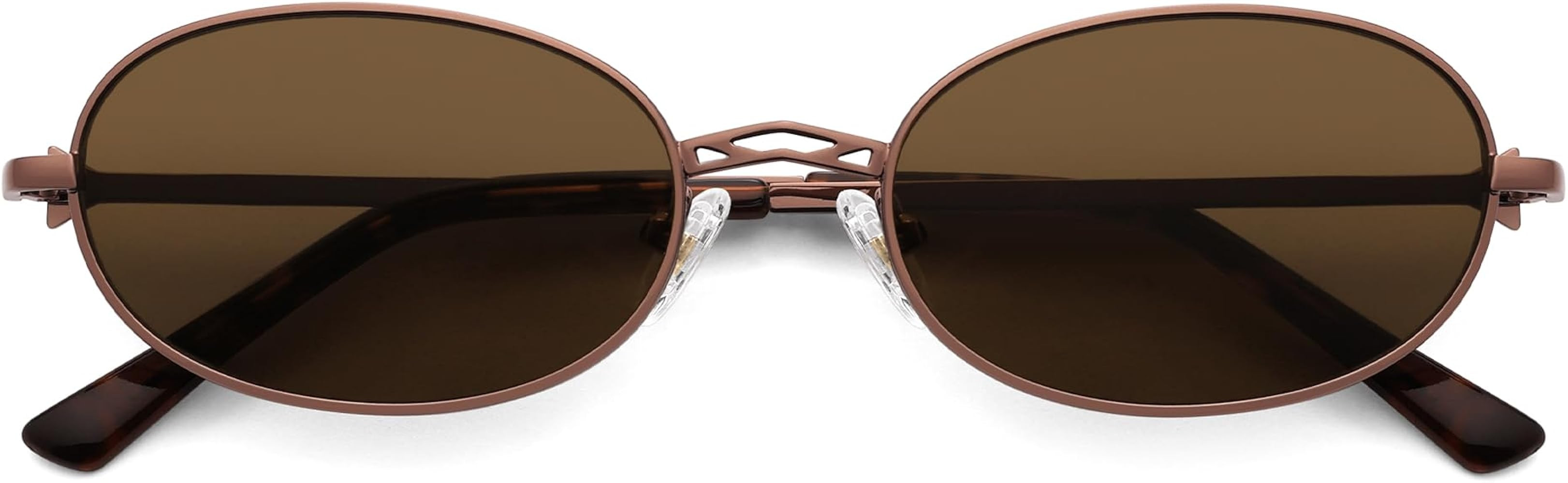 Retro Oval Sunglasses for Women Men Trendy Designer 90s Vintage Y2k Sunnies AP3662 | Amazon (US)