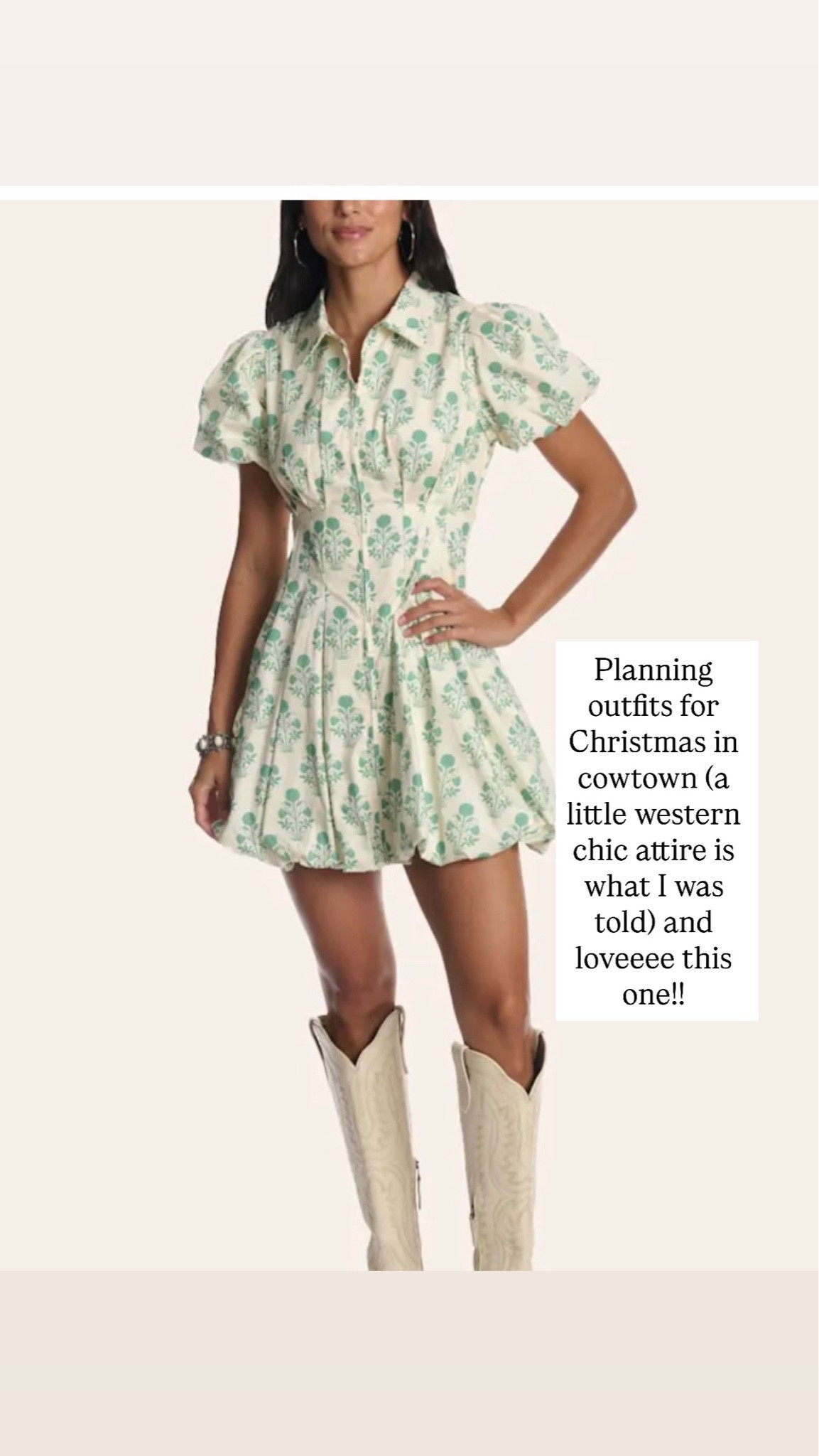 Western chic attire for Christmas in cowtown and I’m loving this find!!