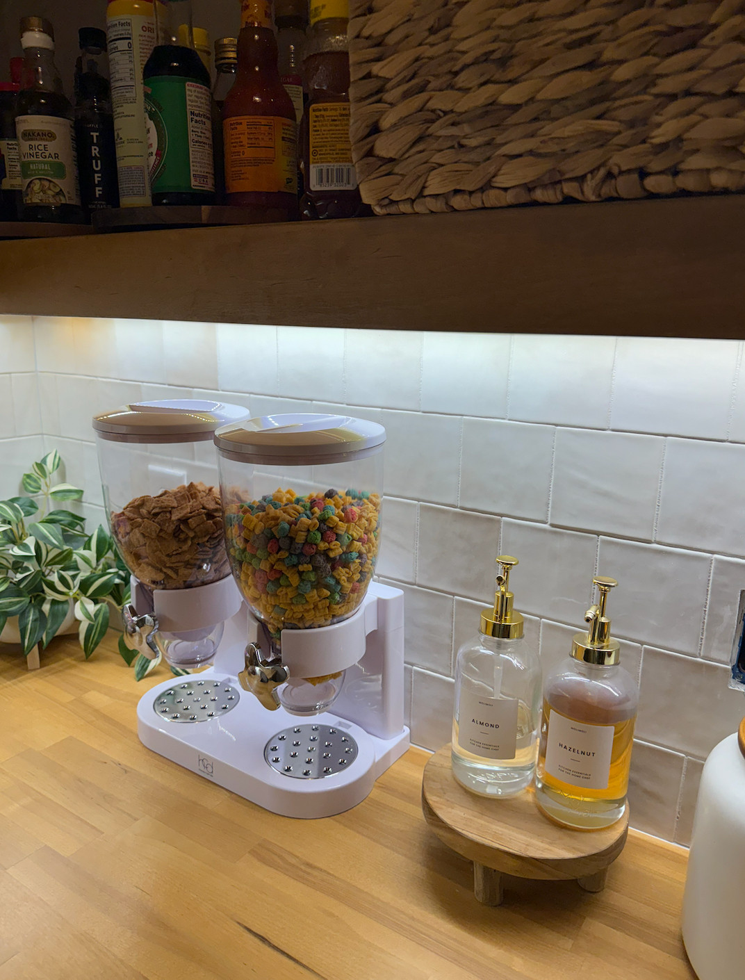 Cereal dispenser!! 

pantry renovation, pantry organization, pantry inspo, coffee syrup, coffee bar  

 #LTKHome #LTKFindsUnder50 #LTKStyleTip