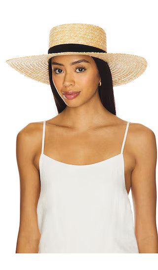 Mira Wide Boater Hat in Maple | Revolve Clothing (Global)