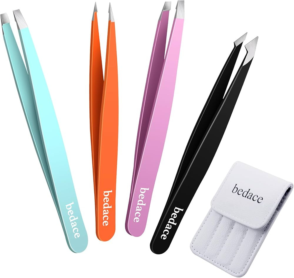 Tweezers for Women Facial Hair,Stocking Stuffers 4 Pack Tweezers for Eyebrows,Tweezer Set for Ing... | Amazon (US)