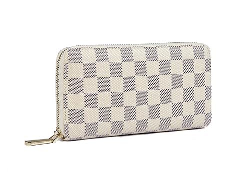 Daisy Rose Women’s Checkered Zip Around Wallet and Phone Clutch - RFID Blocking with Card Holde... | Amazon (US)