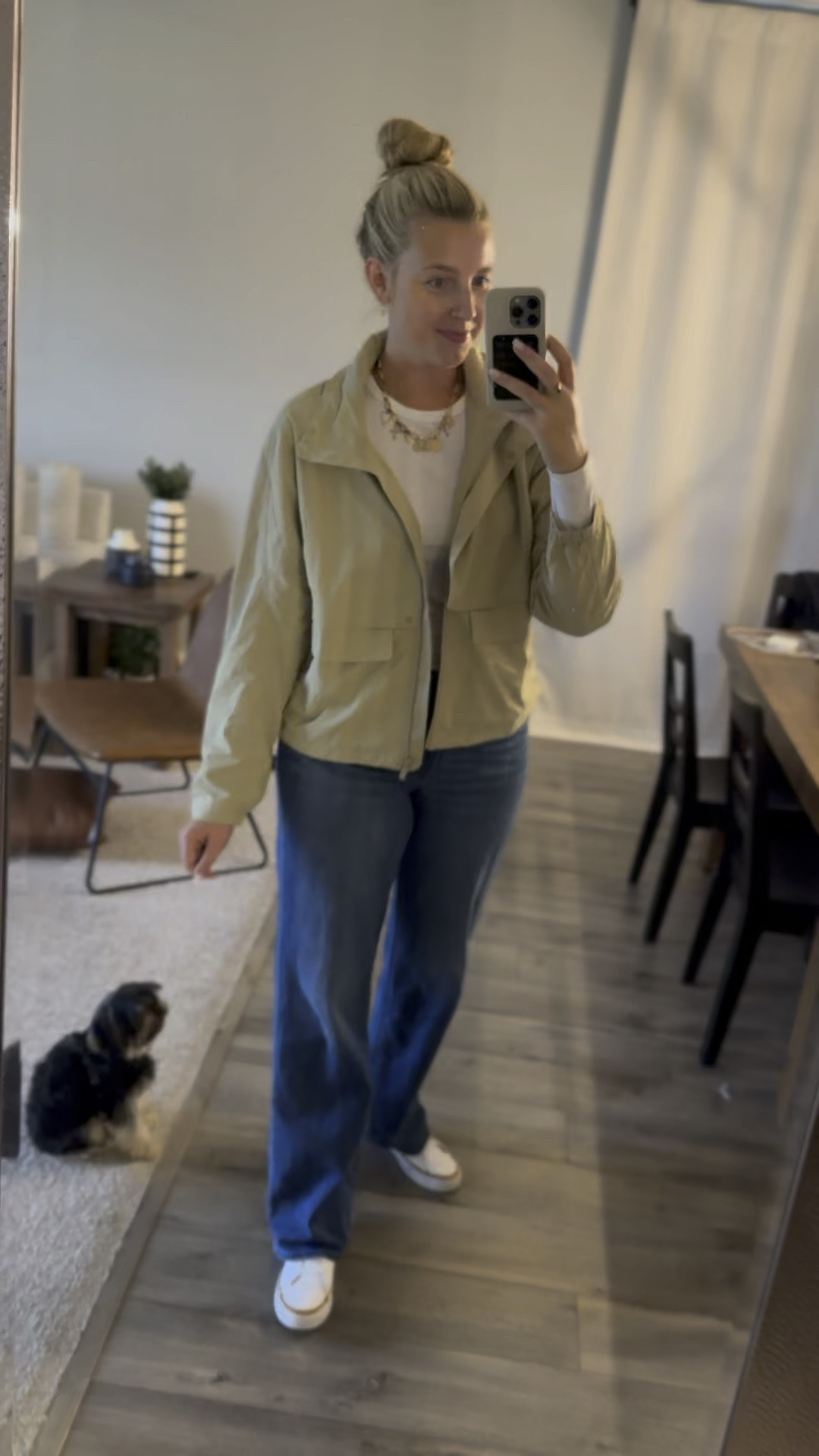 Love this jacket for fall 🤩 so cute and functional - wearing a size 12 

#LTKSeasonal #LTKFitness #LTKMidsize