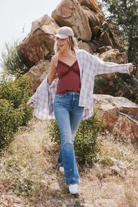 Hemp 10% Distressed Flare Jeans | Forever 21 (US)