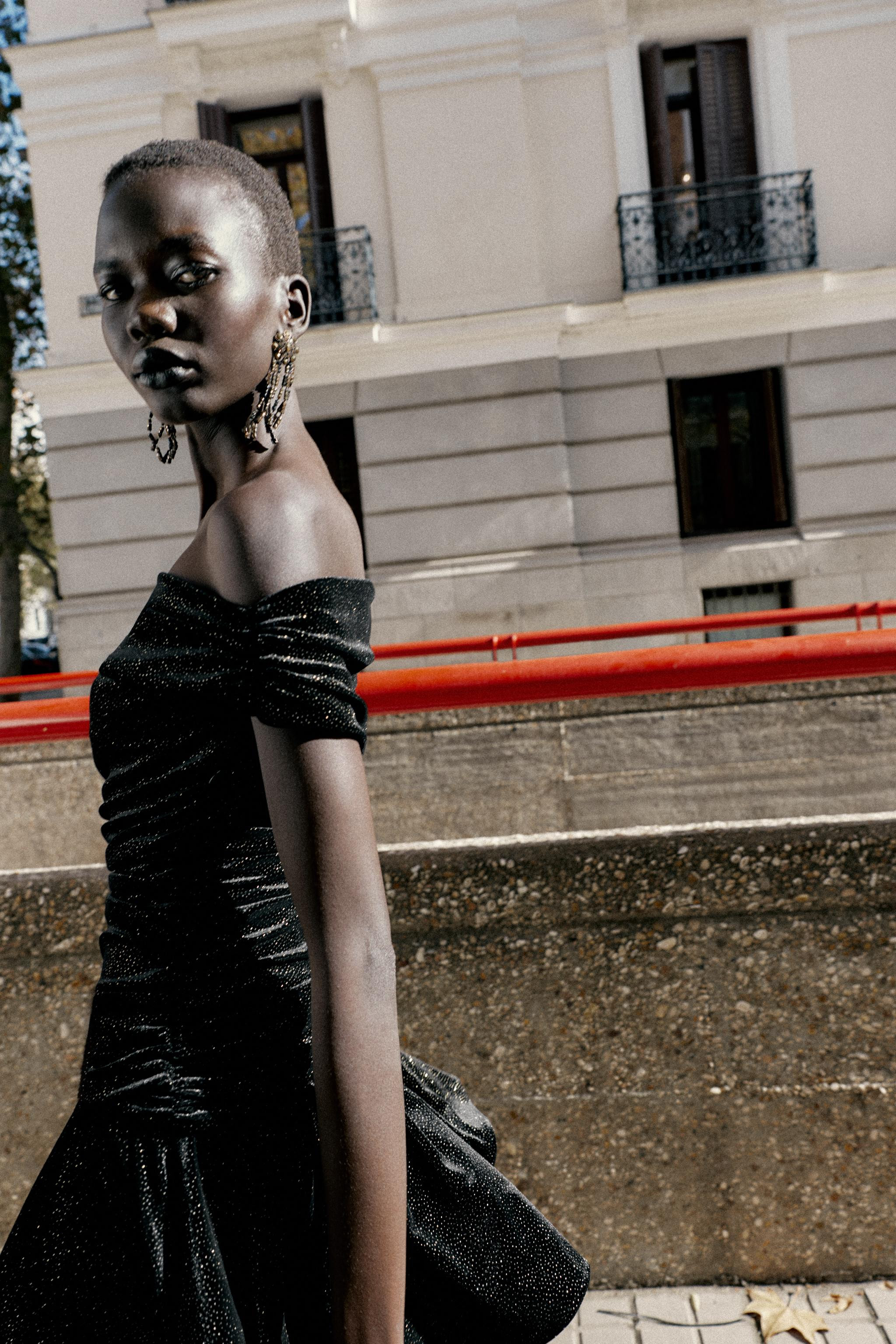 SPARKLY VELVET MINI DRESS | Zara UK