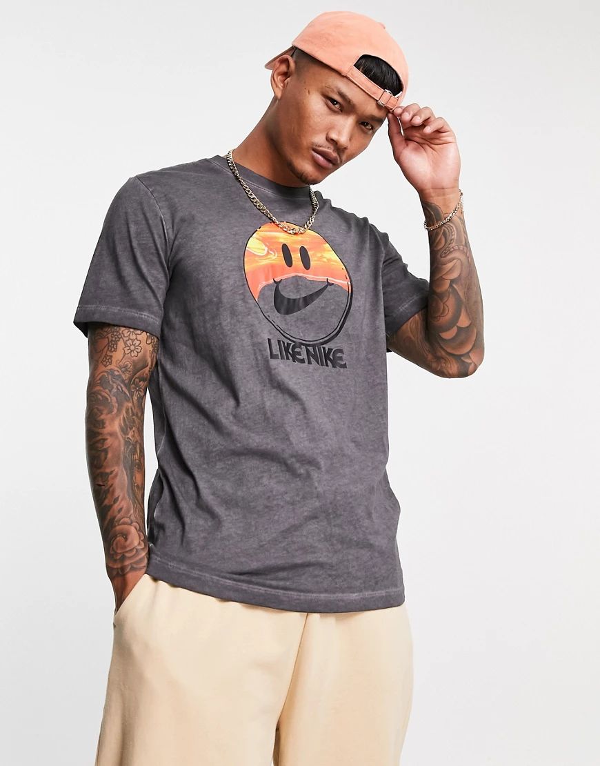 Nike Like t-shirt in gray heather-Grey | ASOS (Global)