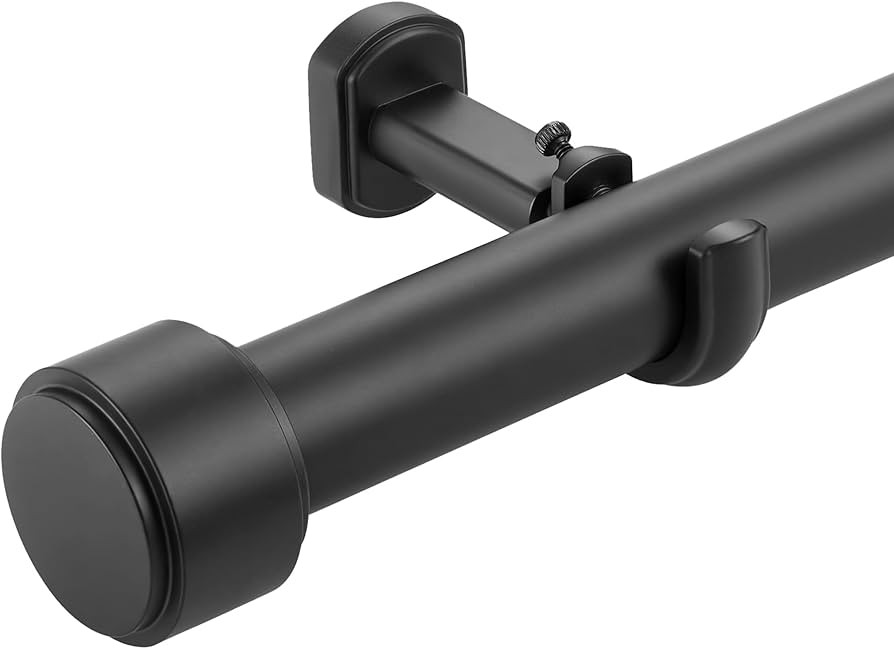 Heavy Duty Curtain Rods,1 1/4" Large Diameter Premium Nonadjustable Curtain Rod,84in/7ft Custom W... | Amazon (US)