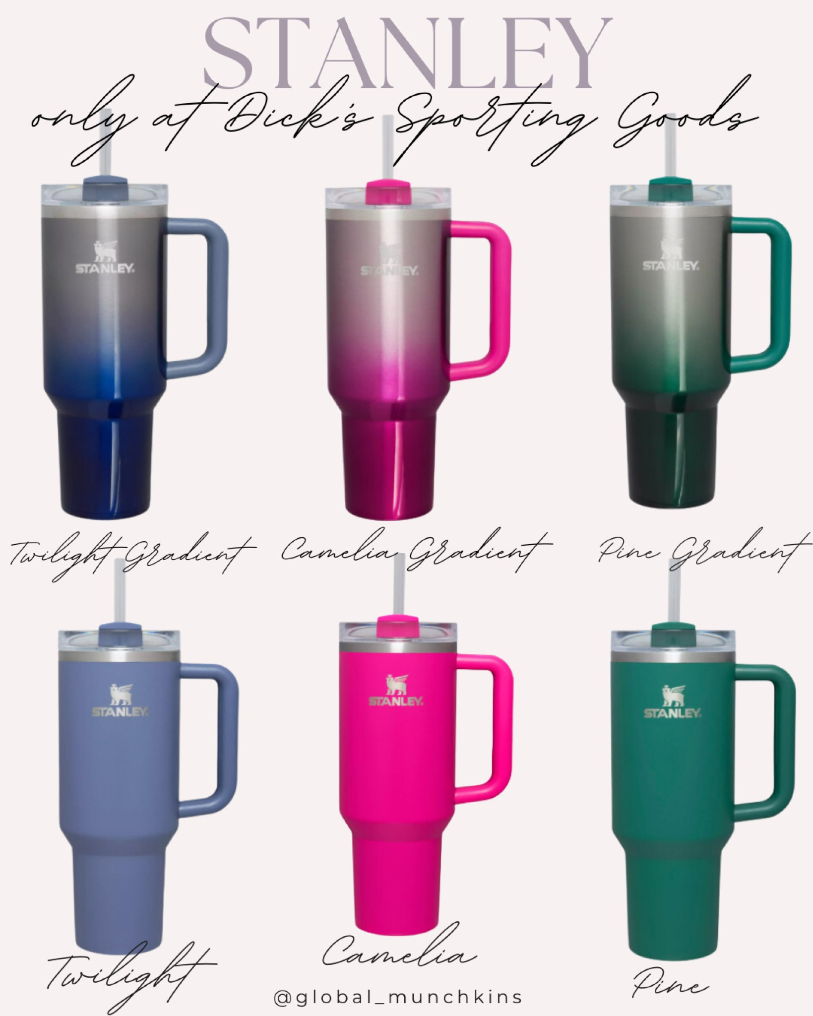 New Stanley colors only at Dick’s Sporting Goods! Comes in 40oz and 30z in all these colors! Grab the trending pink one today!

#LTKfitness #LTKU #LTKover40