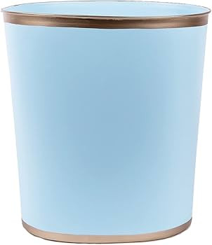 Amazon.com: Jaye's Studio Mattie Line, Oval Wastebasket & Garbage Bin, Gold Trim & Finish, Hand-P... | Amazon (US)