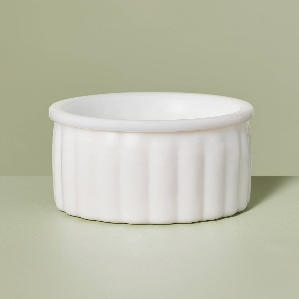 Ribbed Milk Glass Bath Trinket Dish White - Hearth & Hand™ with Magnolia | Target