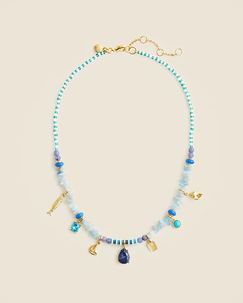Beaded charm necklace | J. Crew US