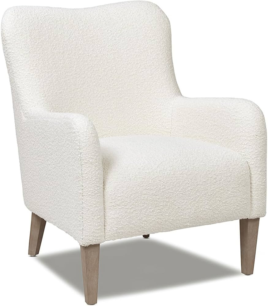 Jennifer Taylor Home Nimbus Curved Accent Chair, Ivory White Boucle | Amazon (CA)