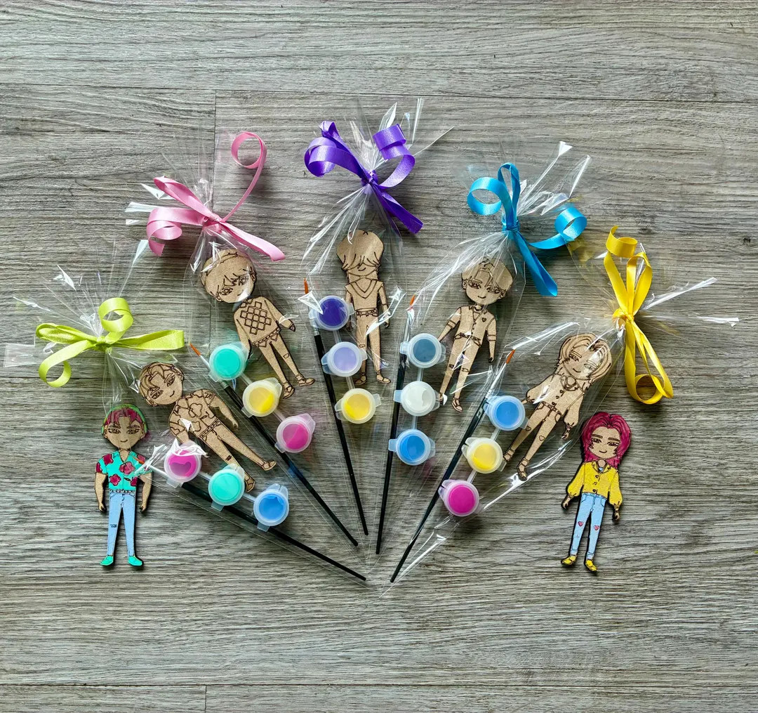 Demon Hunter Boys Band Party Favour/ K Pop Inspired Craft / Demon Hunters Party Favors / Paint Yo... | Etsy (US)