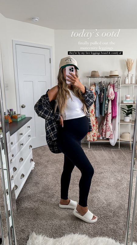 Today’s ootd 🤍 finally pulled out the maternity leggings and these are soooo comfy!!! They’re by my favorite leggings brand and under $40! Wearing my usual xs and tbh these didn’t fit until just recently! Before then, I was wearing my normal leggings (which still fit) which I’ll also link! 

#LTKStyleTip #LTKBump #LTKFindsUnder50