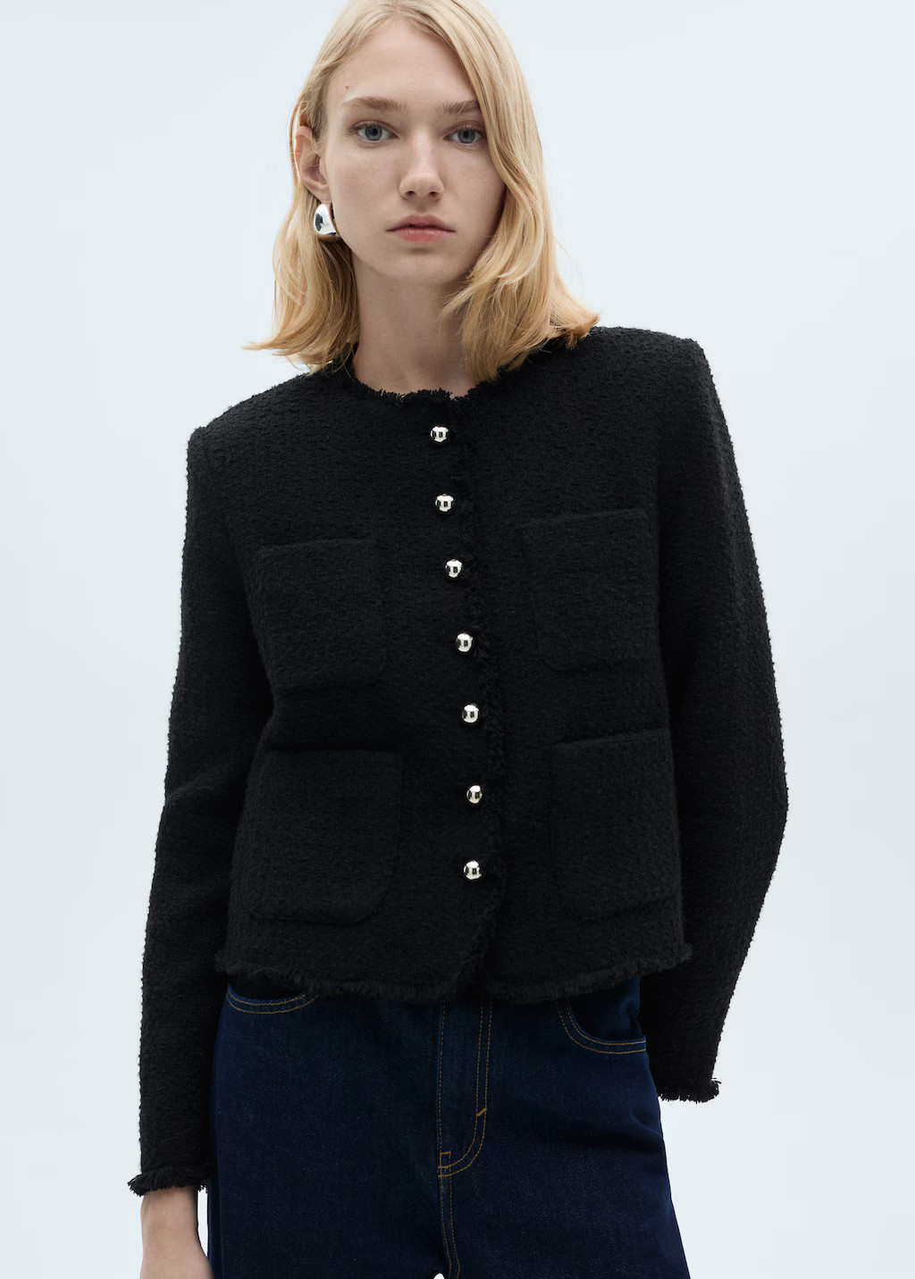 Tweed jacket with jewel buttons - Women | MANGO USA | Mango (US/MX/AU)