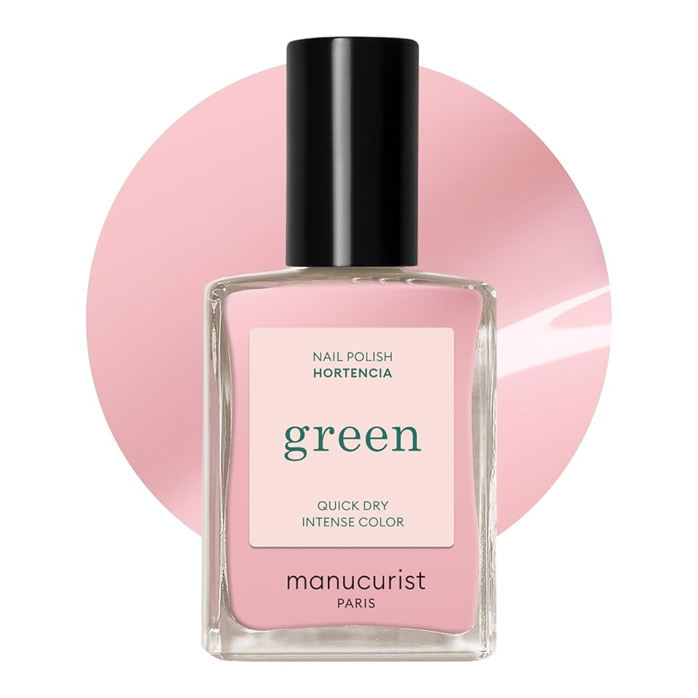 Manucurist - Green Hortencia Nail Polish - Sheer Pink Nail Polish - 9-Free, Vegan and Plant-Based... | Amazon (US)