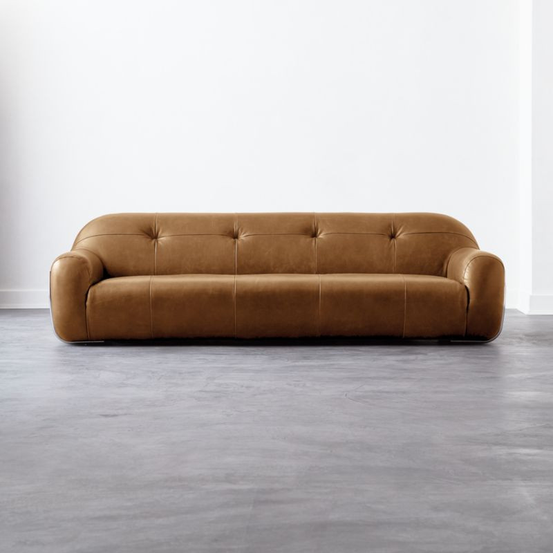 Brace Leather Tufted Sofa + Reviews | CB2 | CB2