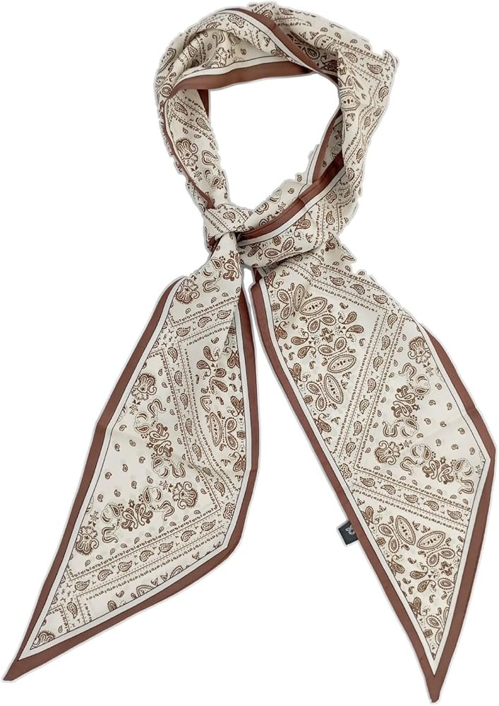 Scarf for Women Silk Feeling Satin Ribbon Bandana Neck Scarves | Amazon (US)