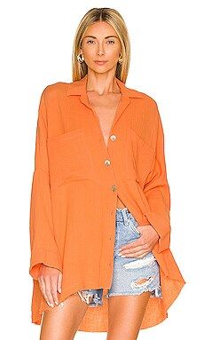 Show Me Your Mumu Johns Button Down Shirt in Orange from Revolve.com | Revolve Clothing (Global)