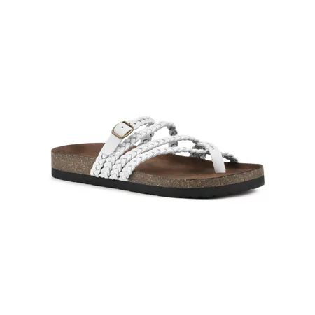 White Mountain Women s Hammock Footbed Thong Sandals White Size 10 M | Walmart (US)