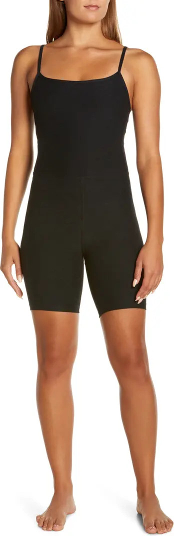 Get in Gear Space Dye Biker Romper | Nordstrom