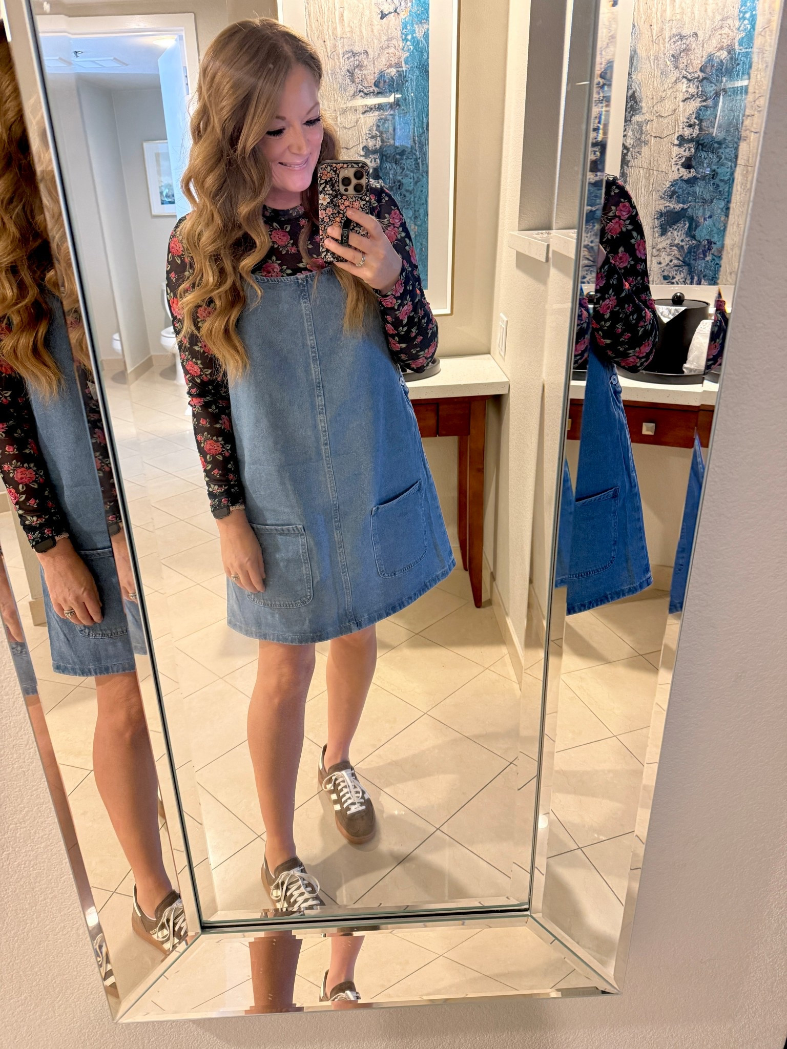 The cutest little denim dress! Pair it with a long sleeve shirt & sneakers for a cute little outfit!

Dress: I'm 5'5" and wearing a M. It's almost to my knees
Shirt: mine is sold out but I've linked a cute one from Amazon!

#LTKFindsUnder50 #LTKOver40