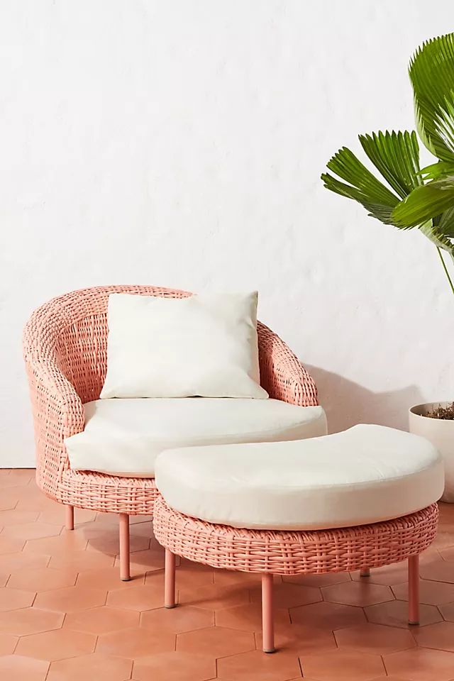 Lilith Chair & Ottoman | Anthropologie (US)