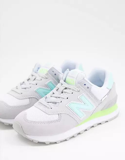 New Balance 574 trainers in light grey | ASOS (Global)