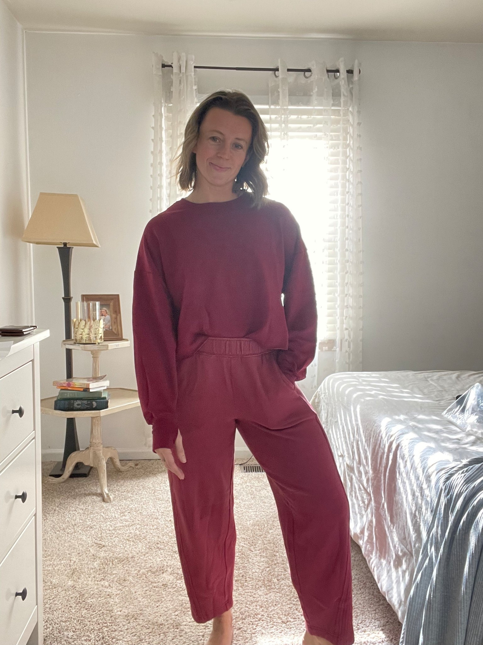 Another aerie set. If you don’t have these barrel sweats, you need them.