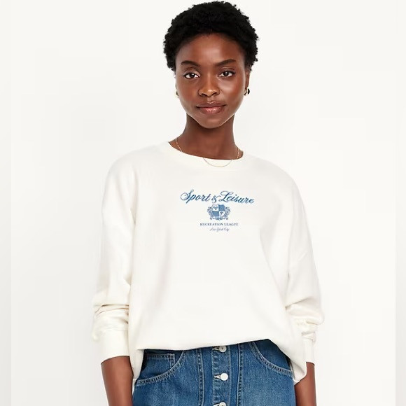 Old Navy SoComfy Sports and Leisure Oversized Graphic Sweatshirt XS NEW | Poshmark