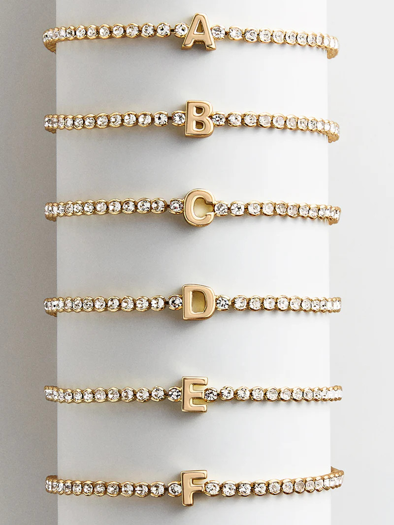 Block Letter Tennis Bracelet - Initial Tennis Bracelet | BaubleBar