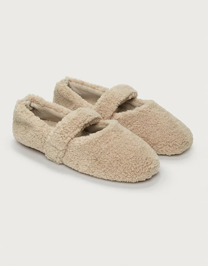 Borg Ballet Slippers | The White Company UK & ROW
