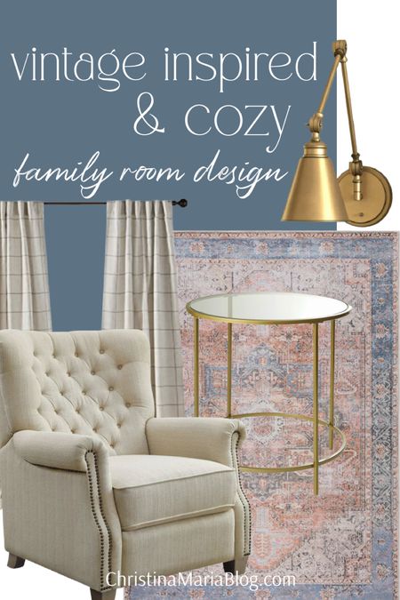 Vintage inspired cozy family room design ideas - all ready for our family room mini makeover ! 🤩

#LTKhome #LTKstyletip #LTKunder100