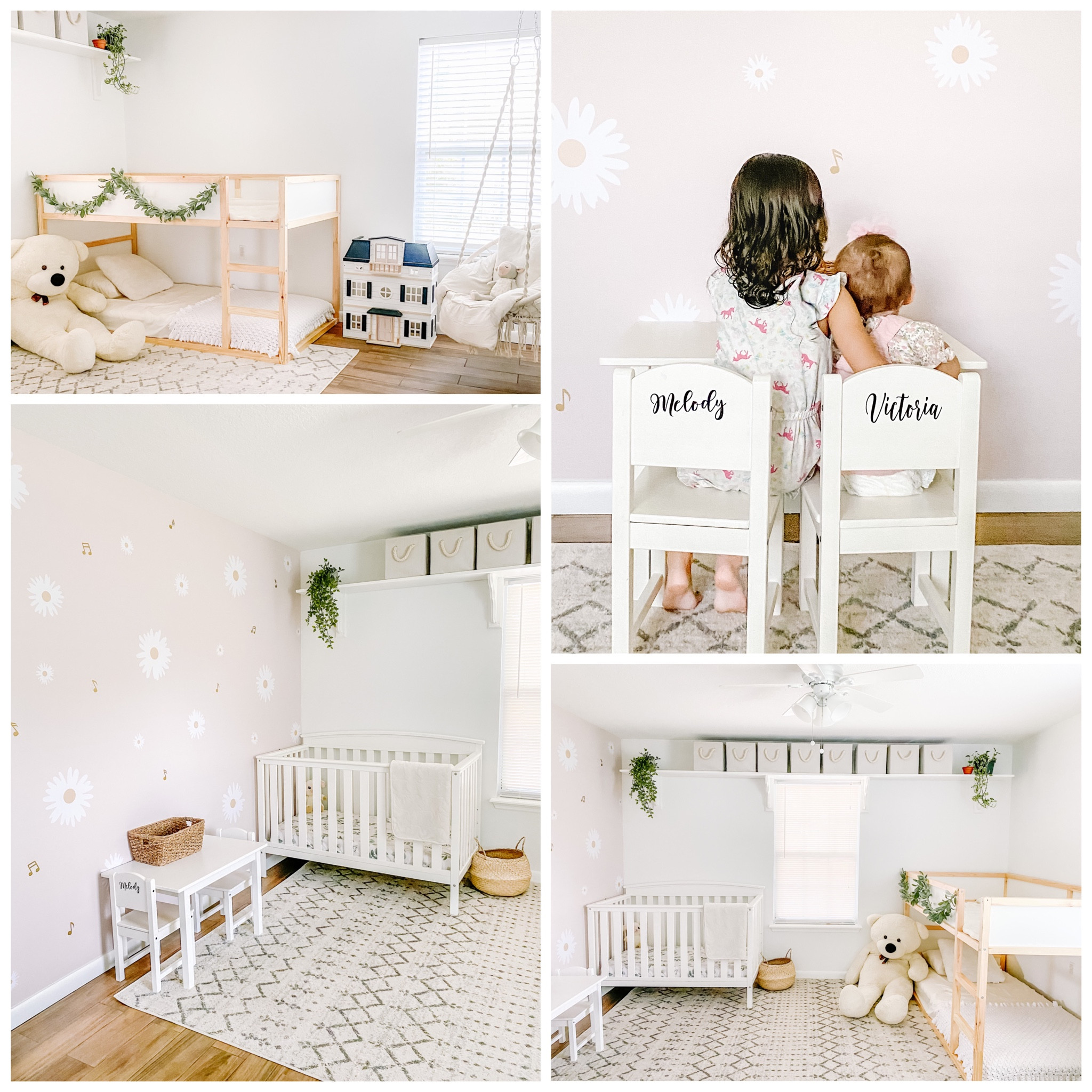 Girls room 😍

Bunk bed: IKEA Kura bed hack 
Kids table & chairs: IKEA 

#LTKhome #LTKkids #LTKbaby