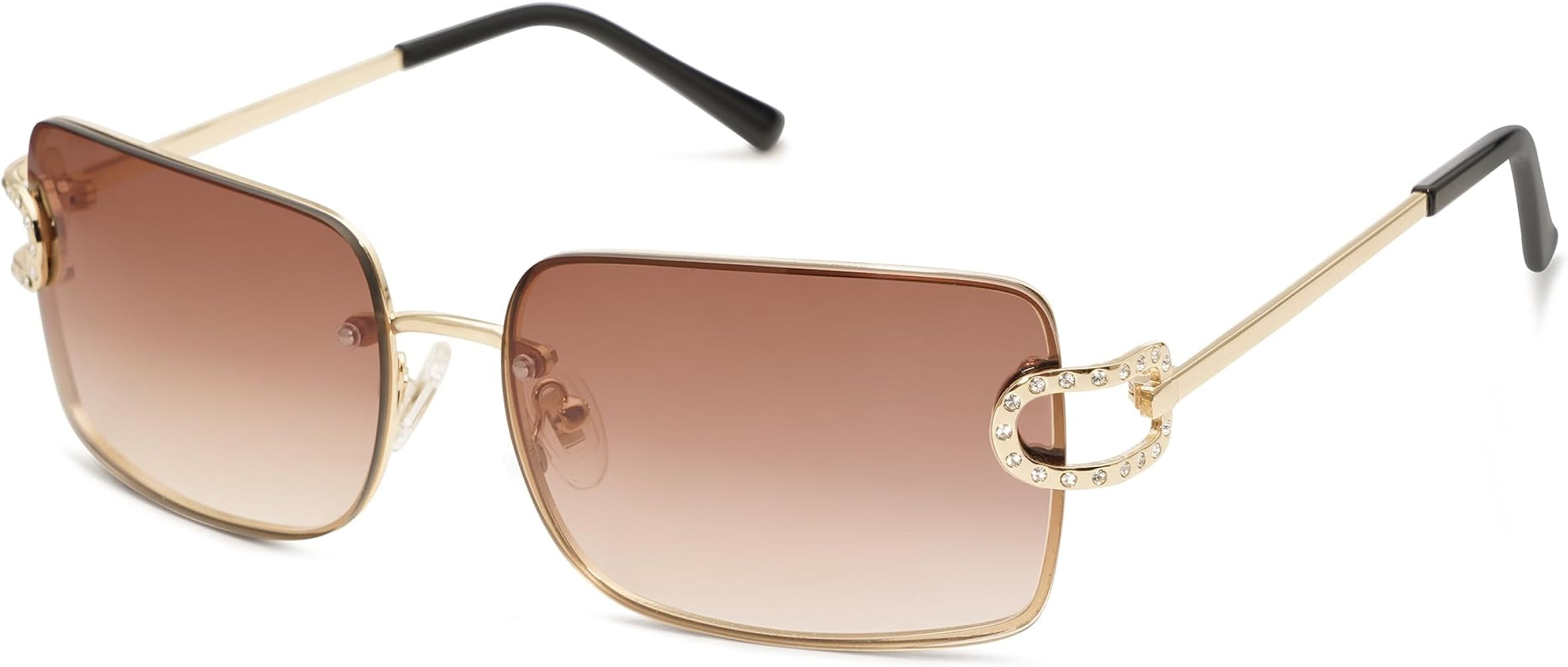 SOJOS Vintage Rectangle Sunglasses for Women,Oversized Trendy Rimless 90s UV400 Womens Y2K Shades... | Amazon (US)