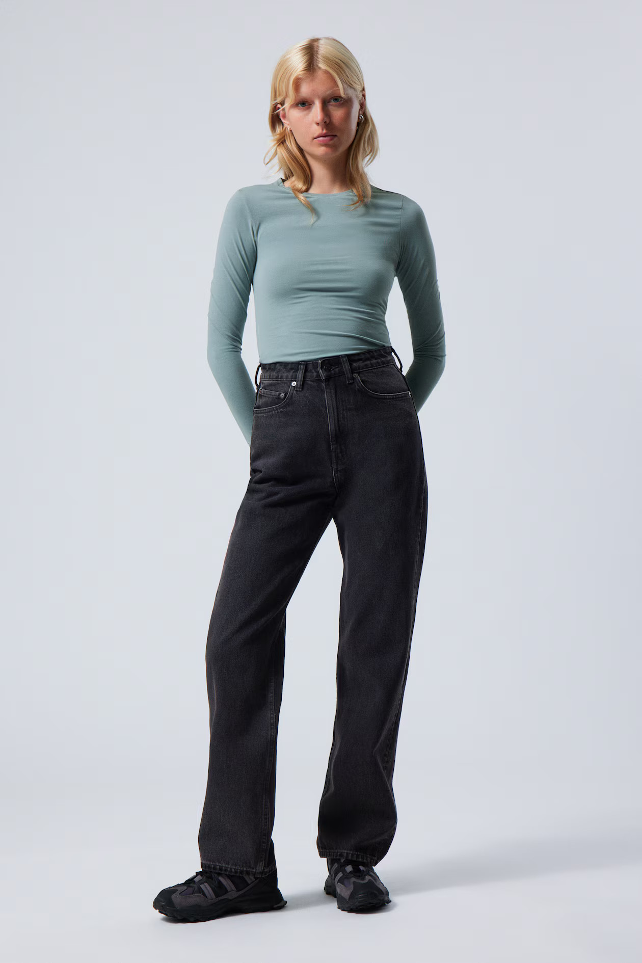 Jeans Rowe mit extrahohem Bund | H&M (DE, AT, CH, NL, FI)