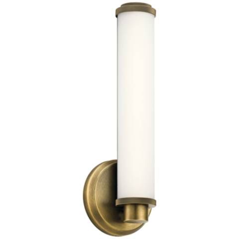 Kichler Indeco 14 1/2" High Natural Brass LED Wall Sconce | Lamps Plus