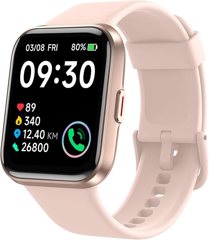 Smart Watches for Women [Answer/Make Call], 1.7" Touchscreen Fitness Tracker with Heart Rate Bloo... | Amazon (US)