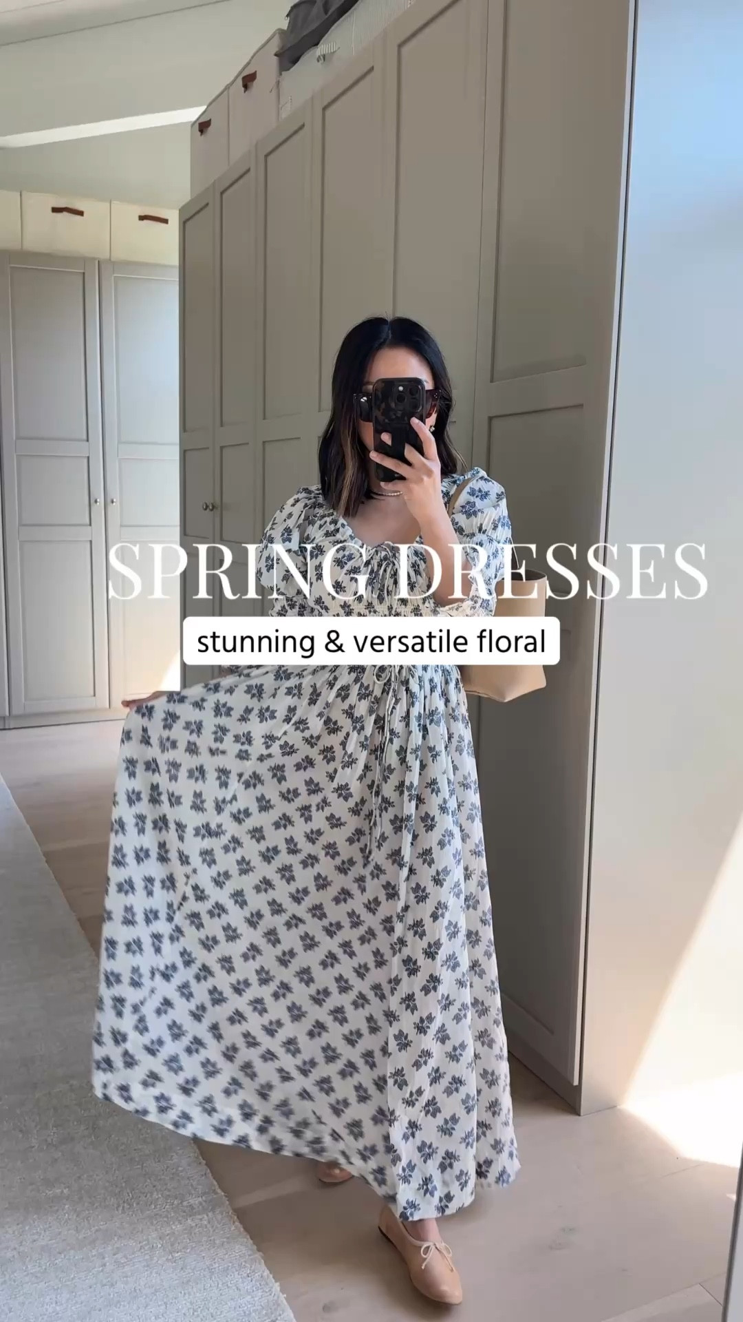 Floral dresses can be tricky. This neutral one is so good. 

This Dôen floral dress is stunning - so lightweight and airy, perfect for warm weather. Petite-friendly length, wearing an xs. 

Doen dress xs
Loeffler Randall flats 5, run narrow 
The Row park tote small 
Celine sunglasses 

Spring dresses, spring outfits 2026, Easter outfits, Easter dress, petite style 

#LTKSeasonal #LTKootd #LTKPetite