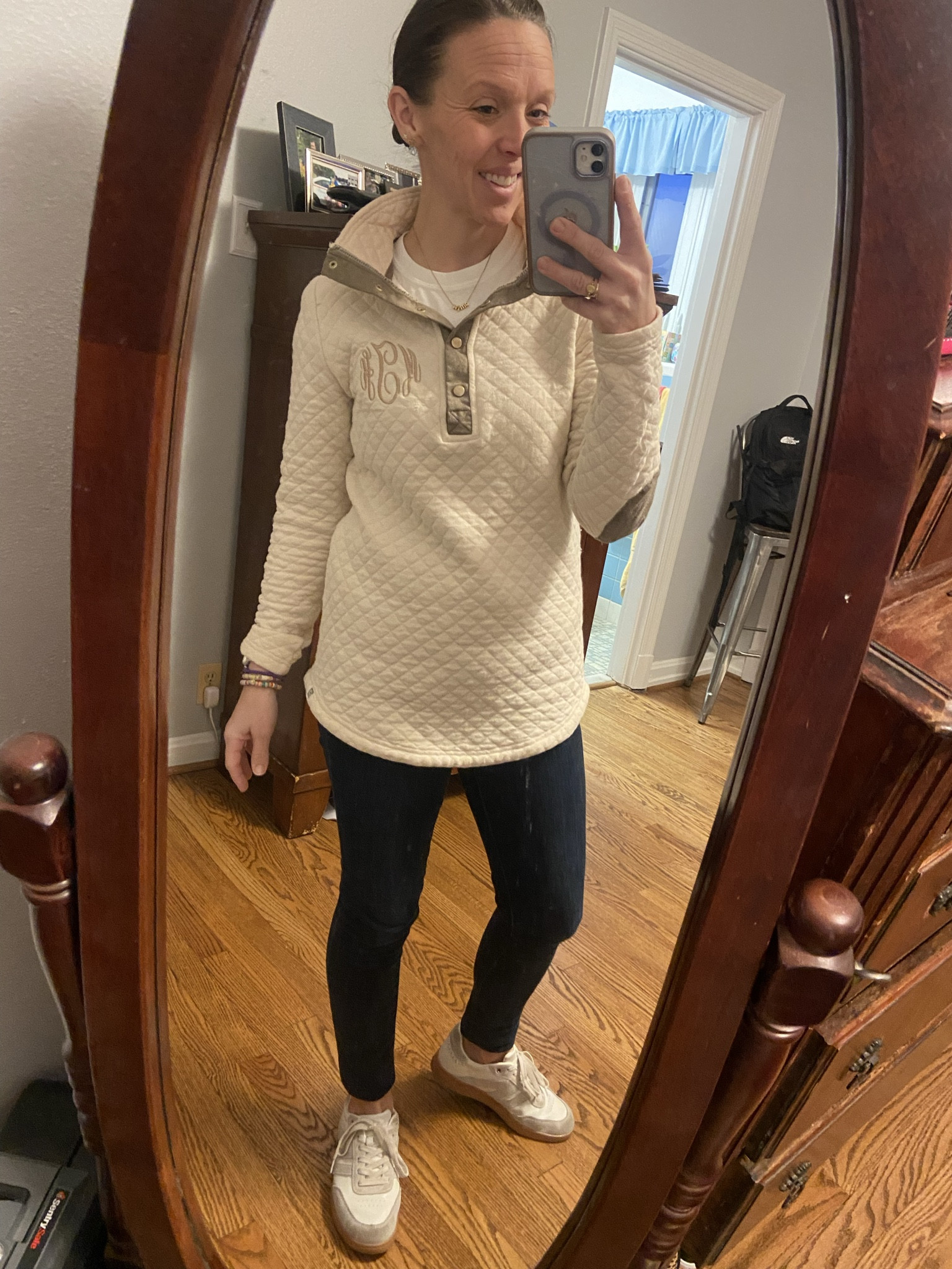 This is my least favorite time of the year, which is why a quilted top was needed for today.  These high-waisted jeans are the perfect length and my shoes are easy to throw on and go, both are so comfortable.  


#gap #gapsale #jeans #gapjeans #skinnyjeans #amazon #tennishoes #salefinds #LTKU #LTKOver40 

#LTKFindsUnder50 #LTKSaleAlert #LTKootd