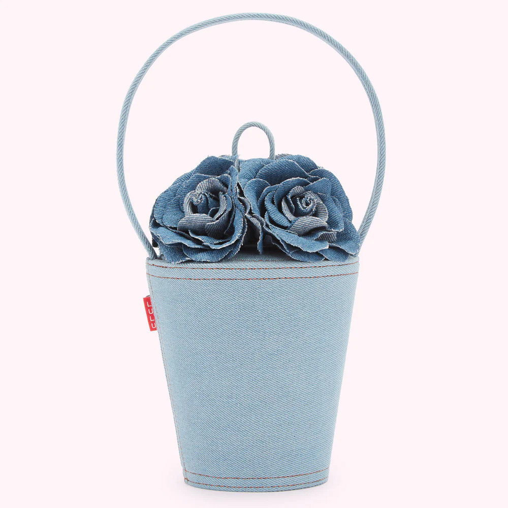 DENIM ROSE BASKET BAG | Lulu Guinness (UK)