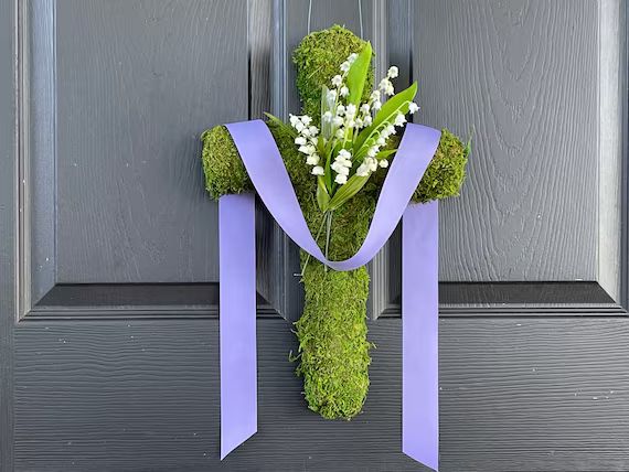 Easter Cross Wreath Spring Wreath Spring Wreaths for Front | Etsy | Etsy (US)