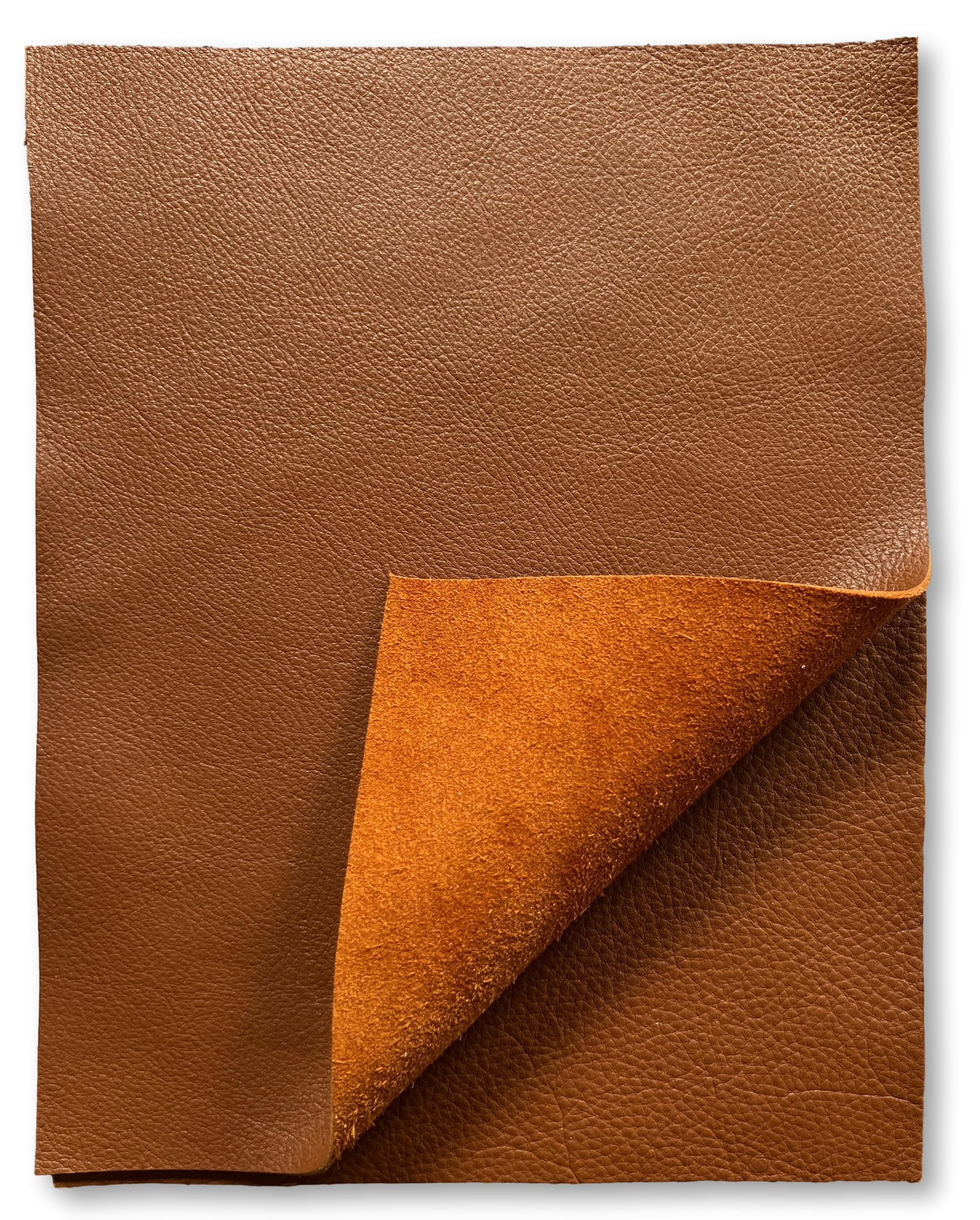 Natural Grain Cow Leather: 8.5'' x 11'' Pre Cut Leather Pieces (Cognac, 1 Piece) | Amazon (US)