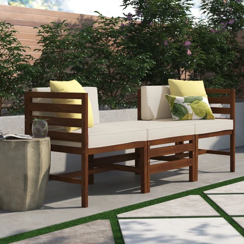 Noor 73.625'' Wide Outdoor Patio Sofa with Cushions | Wayfair North America
