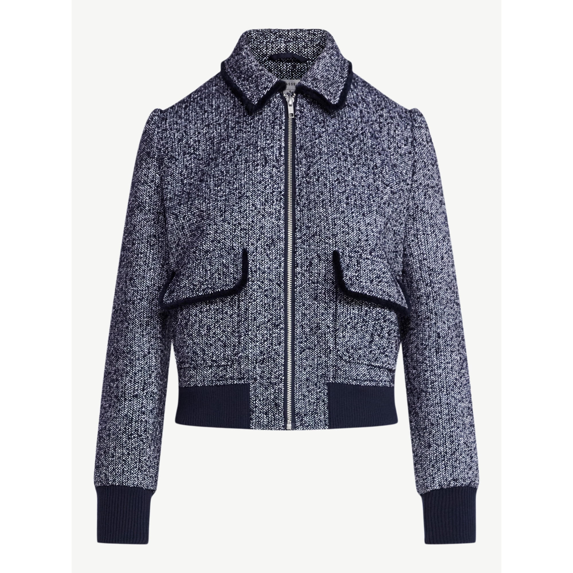 Free Assembly Women's Tweed Bomber Jacket, Sizes XS-XXL | Walmart (US)