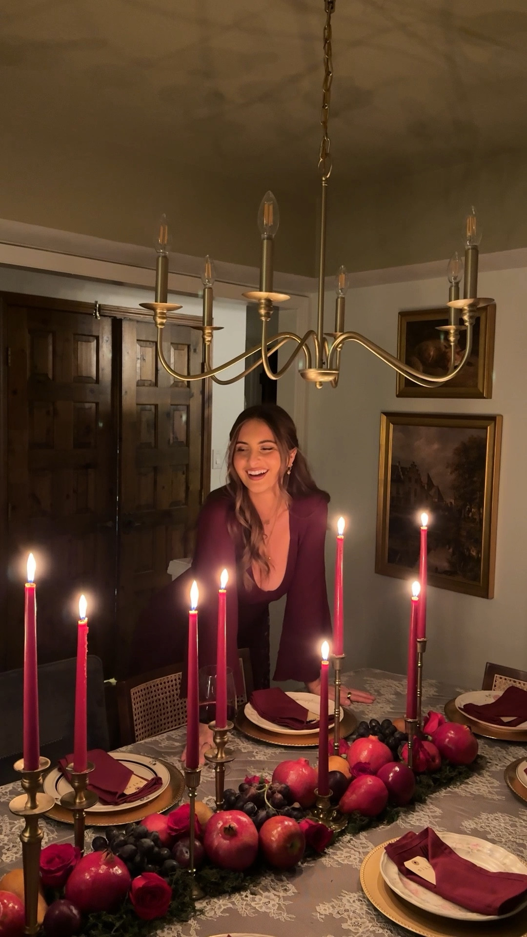 Witchy tablescape ✨🍇🍷 Perfect for a spooky girls night in or even a fun Friendsgiving set up. 

#hosting #friendsgiving #tablescape #fallhosting #falltablescape 

#LTKHalloween #LTKParties #LTKSeasonal