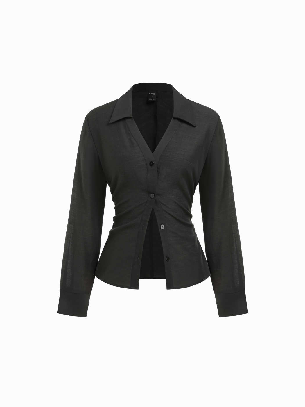 Cotton-blend Asymmetrical Button Top CHF 29.90 | Cider