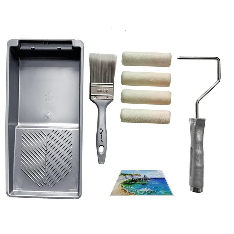 Magimate Small Roller Paint Set with Threaded Roller Handle, 2 inch Paint Brush and Mini Paint Tr... | Walmart (US)